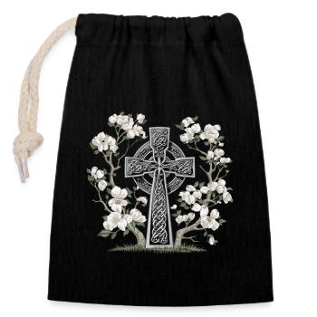 Ostara Eostre Equinox Witch Pagan Goddess Rituals - Closable cotton gift bag (14x20cm) - black - Front