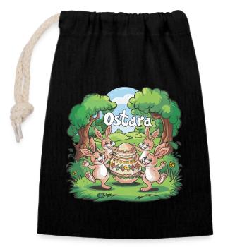 Ostara Eostre Equinox Witch Pagan Goddess Rituals - Closable cotton gift bag (14x20cm) - black - Front