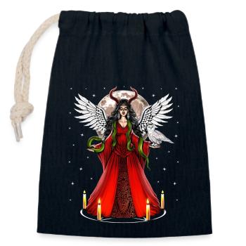 Lilith Pagan Goddess - Closable cotton gift bag (14x20cm) - navy - Front