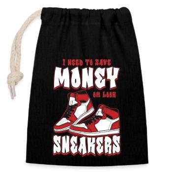 Sneaker Collector - Closable cotton gift bag (14x20cm) - black - Front