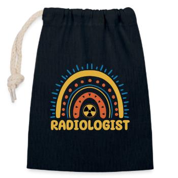 Radiologen Regenbogen - Verschließbarer Geschenkbeutel aus Baumwolle (14x20cm) - Navy - Vorne