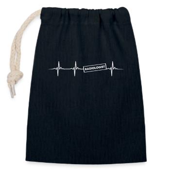 Radiologe Herzschlag - Verschließbarer Geschenkbeutel aus Baumwolle (14x20cm) - Navy - Vorne