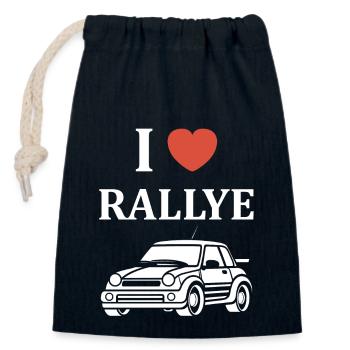 Humour pilote de rallye - Sac cadeau en coton avec cordon (14 x 20 cm) - bleu marine - Devant
