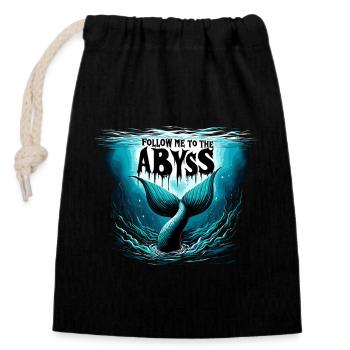 Creepy Sirens, Horror Mermaid, Creepy - Closable cotton gift bag (14x20cm) - black - Front
