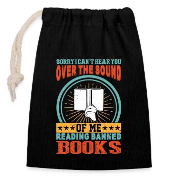 Beach palm tree lover outfit to read forbidden - Closable cotton gift bag (14x20cm) - black - Front