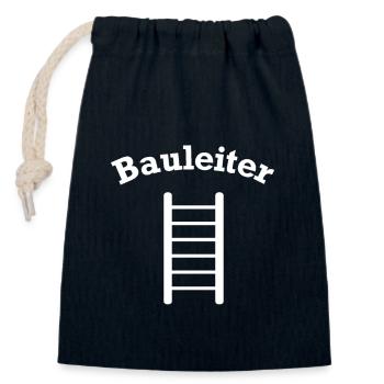 Bauleiter Outfit Handwerker - Verschließbarer Geschenkbeutel aus Baumwolle (14x20cm) - Navy - Vorne
