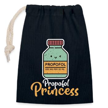 Lustige Anästhesistin Propofol Prinzessin - Verschließbarer Geschenkbeutel aus Baumwolle (14x20cm) - Navy - Vorne