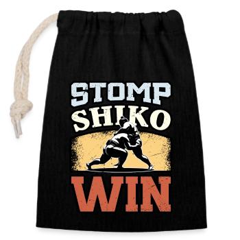 Stomp Shiko Win - Verschließbarer Geschenkbeutel aus Baumwolle (14x20cm) - Schwarz - Vorne