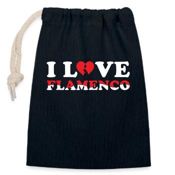 I Love Flamenco Leidenschaft & Rhythmus - Verschließbarer Geschenkbeutel aus Baumwolle (14x20cm) - Navy - Vorne