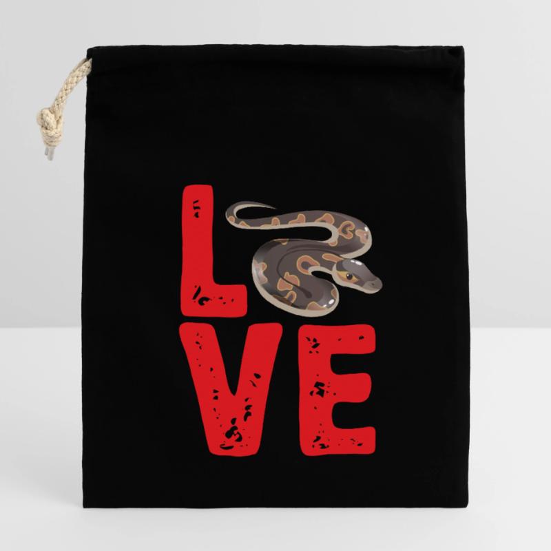 Ball Python Schlange Königspython Verschließbarer Geschenkbeutel aus Baumwolle (14x20cm)