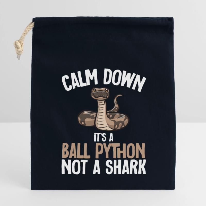 Ball Python Snake King Python Sac cadeau en coton avec cordon (14 x 20 cm)