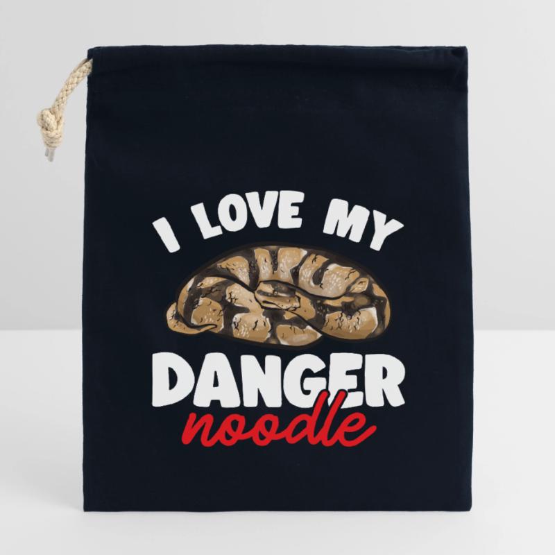 Ball Python Snake King Python Sac cadeau en coton avec cordon (14 x 20 cm)