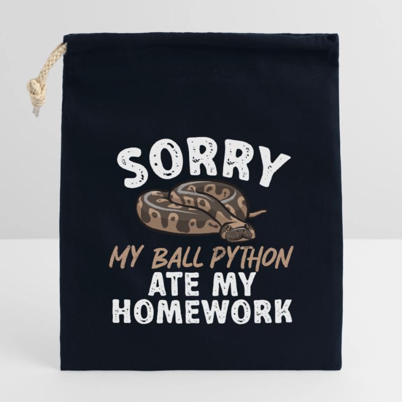 Python royal Serpent Roi Python Sac cadeau en coton avec cordon (14 x 20 cm)