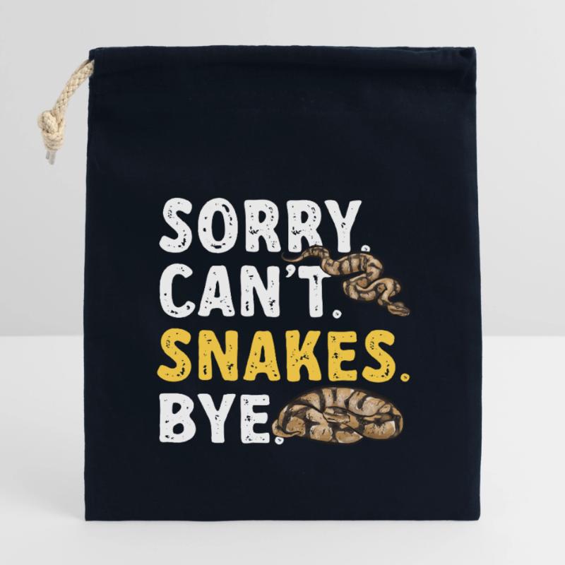 Ball Python Snake King Python Sac cadeau en coton avec cordon (14 x 20 cm)