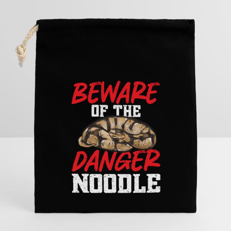 Python royal Serpent Roi Python Sac cadeau en coton avec cordon (14 x 20 cm)