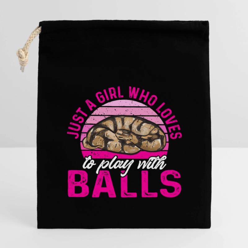 Ball Python Schlange Königspython Verschließbarer Geschenkbeutel aus Baumwolle (14x20cm)