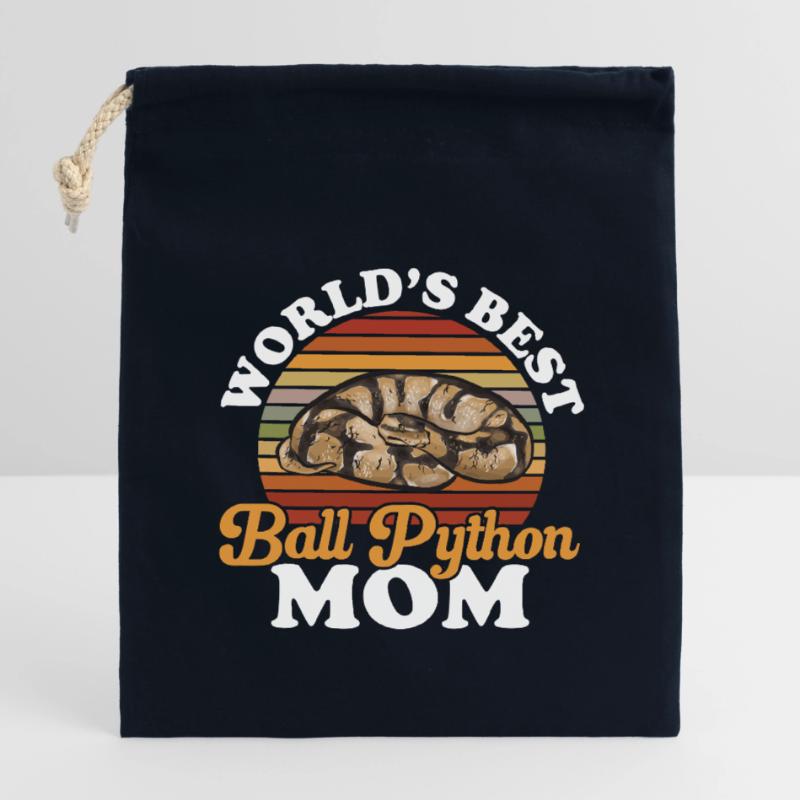 Ball Python Snake King Python Closable cotton gift bag (14x20cm)