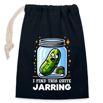 Pickle Lover Funny Pickle Cornichon à l’aneth mariné - Sac cadeau en coton avec cordon (14 x 20 cm) - bleu marine - Devant