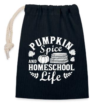 Pumpkin Spice And Homeschool Life - Closable cotton gift bag (14x20cm) - navy - Front