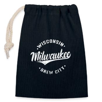 Milwaukee Wisconsin Stadt in den USA - Verschließbarer Geschenkbeutel aus Baumwolle (14x20cm) - Navy - Vorne