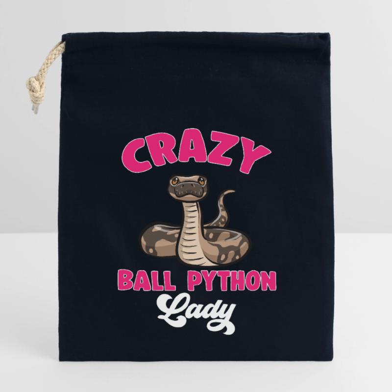 Ball Python Snake King Python Closable cotton gift bag (14x20cm)