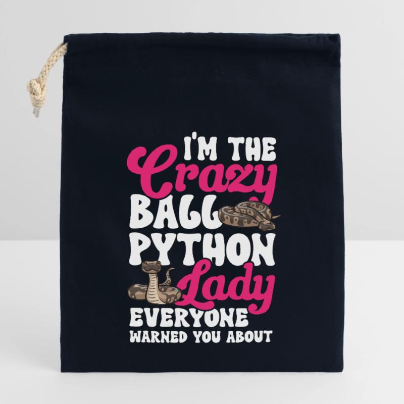Ball Python Schlange Königspython Verschließbarer Geschenkbeutel aus Baumwolle (14x20cm)