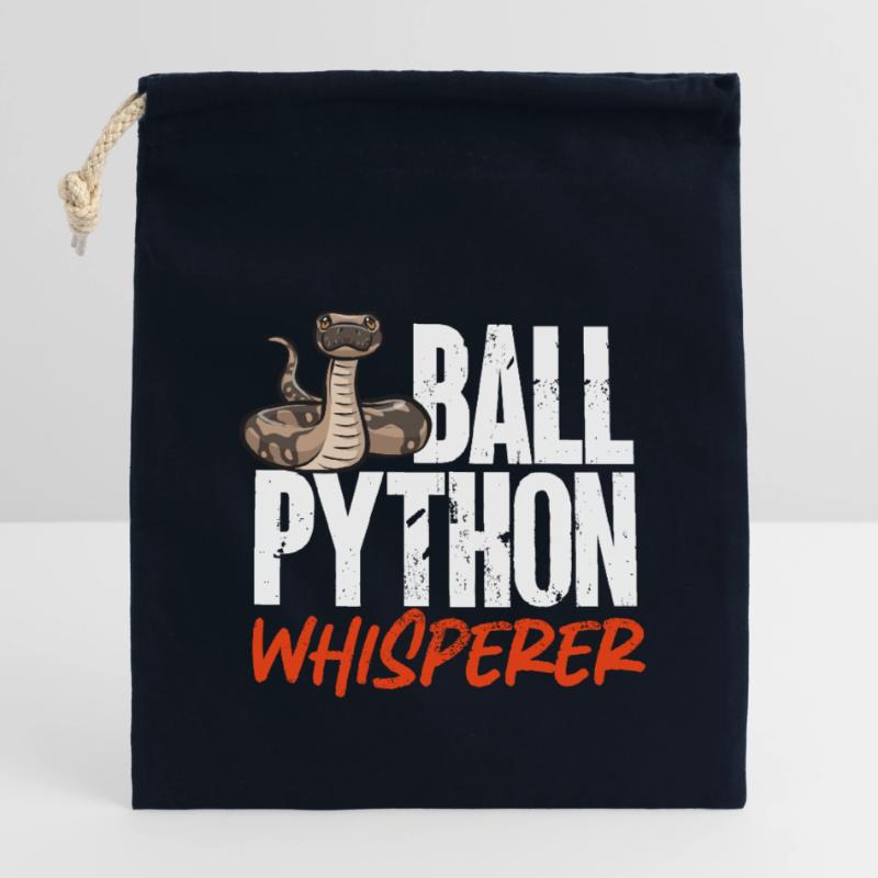 Ball Python Snake King Python Closable cotton gift bag (14x20cm)