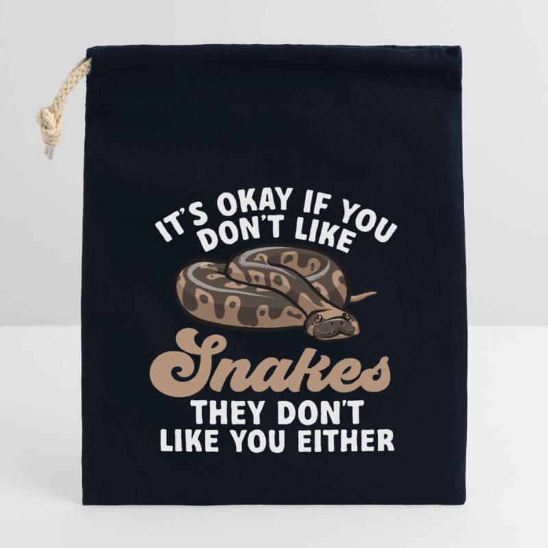 Ball Python Schlange Königspython Verschließbarer Geschenkbeutel aus Baumwolle (14x20cm)