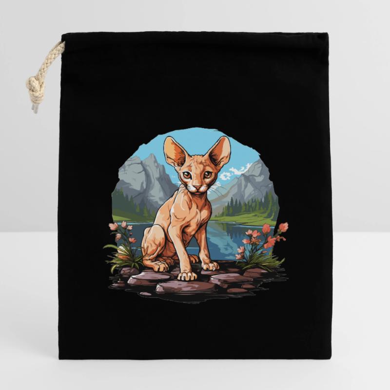 Cornish Rex Kitten Cornish Rex Cat Closable cotton gift bag (14x20cm)