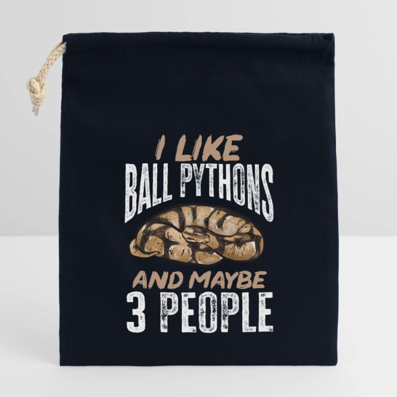 Ball Python Schlange Königspython Verschließbarer Geschenkbeutel aus Baumwolle (14x20cm)
