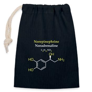 Noradrenalin-Molekül - Verschließbarer Geschenkbeutel aus Baumwolle (14x20cm) - Navy - Vorne