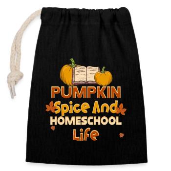 Pumpkin Spice And Homeschool Life - Closable cotton gift bag (14x20cm) - black - Front