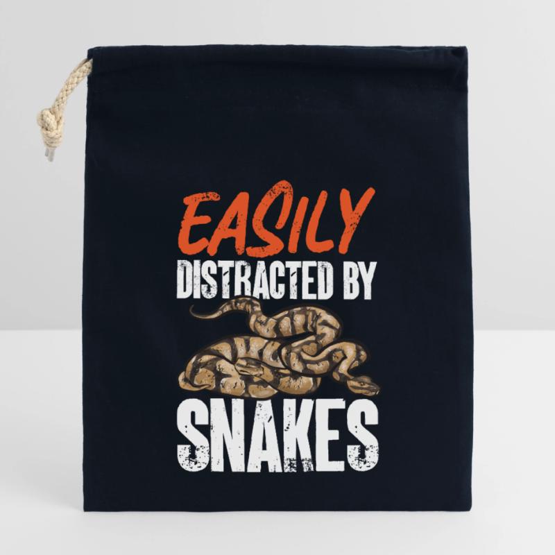 Ball Python Schlange Königspython Verschließbarer Geschenkbeutel aus Baumwolle (14x20cm)