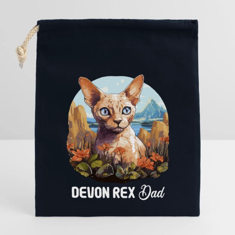 Devon Rex Kitten Devon Rex Cat Closable cotton gift bag (14x20cm)