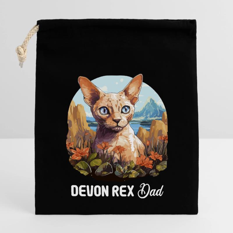Devon Rex Kätzchen Devon Rex Katze Verschließbarer Geschenkbeutel aus Baumwolle (14x20cm)