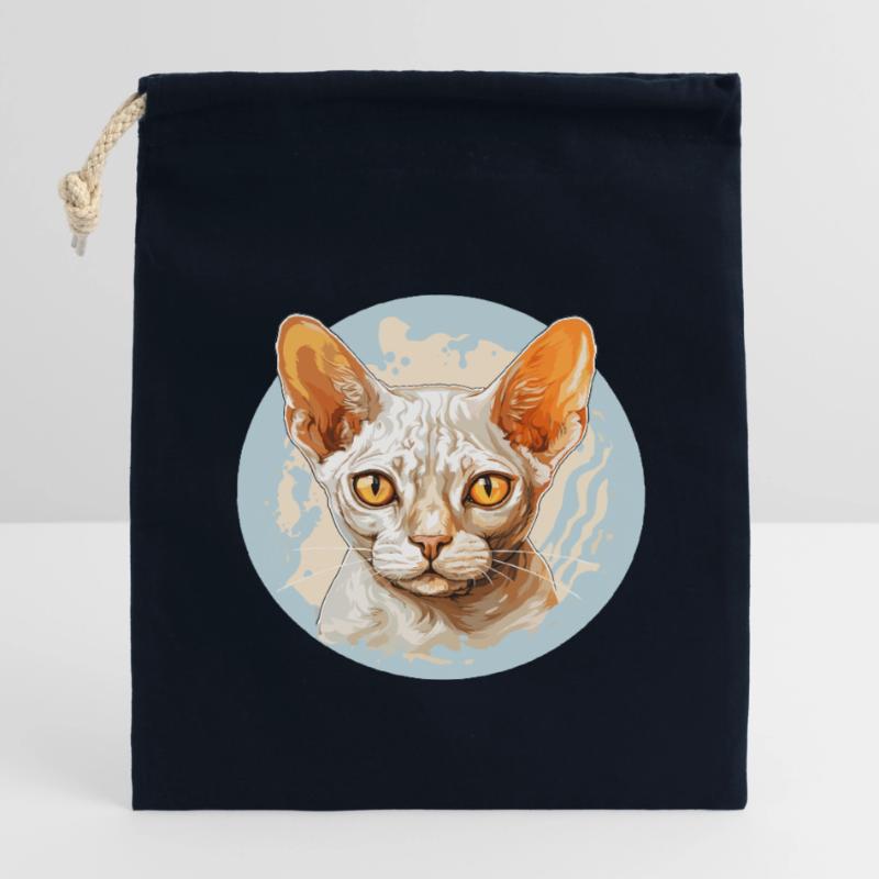 Devon Rex Kätzchen Devon Rex Katze Verschließbarer Geschenkbeutel aus Baumwolle (14x20cm)