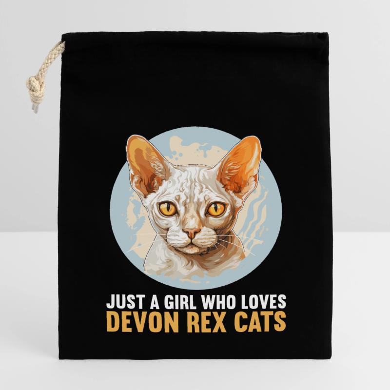 Devon Rex Kätzchen Devon Rex Katze Verschließbarer Geschenkbeutel aus Baumwolle (14x20cm)