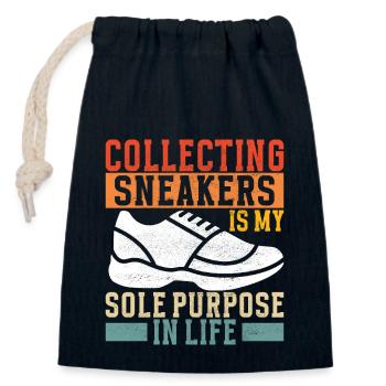 Sneakerhead Sneaker Collector - Closable cotton gift bag (14x20cm) - navy - Front