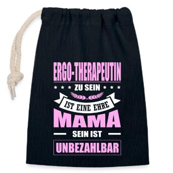Ergo-Therapeutin Zu Sein Eine Ehre Mama Elternzeit - Verschließbarer Geschenkbeutel aus Baumwolle (14x20cm) - Navy - Vorne