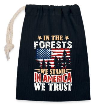 American Woodcutter Lover United States Apparel - Closable cotton gift bag (14x20cm) - navy - Front