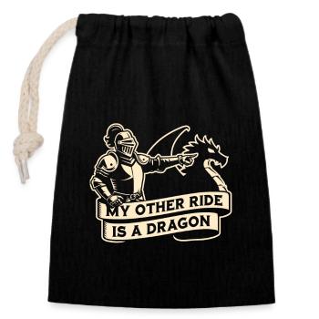Renaissance Carnival Outfit Medieval - Closable cotton gift bag (14x20cm) - black - Front