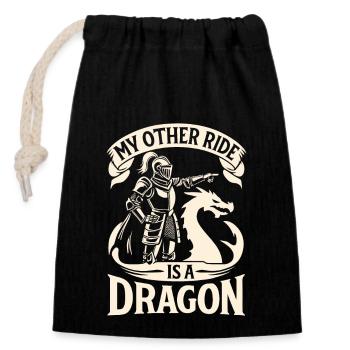 Renaissance Carnival Outfit Medieval - Closable cotton gift bag (14x20cm) - black - Front