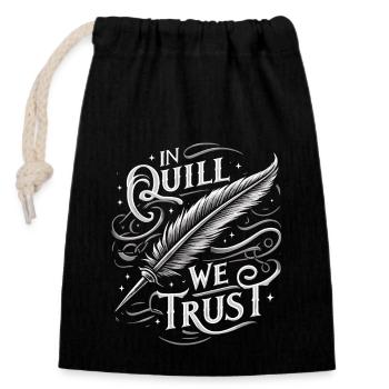 Renaissance Fairground Outfit Medieval - Closable cotton gift bag (14x20cm) - black - Front