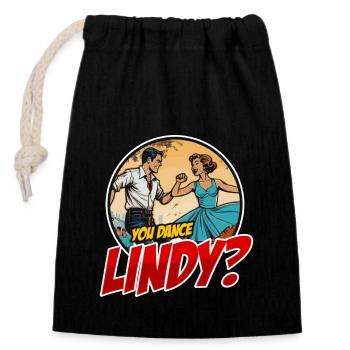 Swing Dance You Dance Lindy Dancing Swing Dancer - Closable cotton gift bag (14x20cm) - black - Front