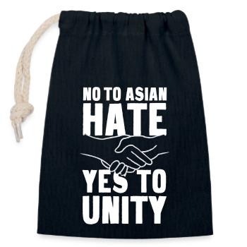 Not To Asian Hate - Verschließbarer Geschenkbeutel aus Baumwolle (14x20cm) - Navy - Vorne