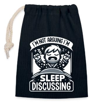 Speaking in Sleep, Somniloquy, Speaking in Sleep - Closable cotton gift bag (14x20cm) - navy - Front