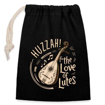 Renaissance Fairground Outfit Medieval - Closable cotton gift bag (14x20cm) - black - Front