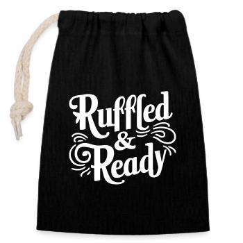 Renaissance Fairground Outfit Medieval - Closable cotton gift bag (14x20cm) - black - Front