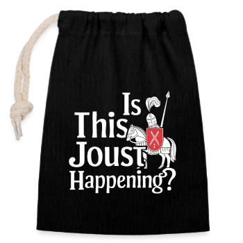 Renaissance Fairground Outfit Medieval - Closable cotton gift bag (14x20cm) - black - Front
