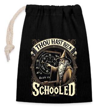 Renaissance Fairground Outfit Medieval - Closable cotton gift bag (14x20cm) - black - Front